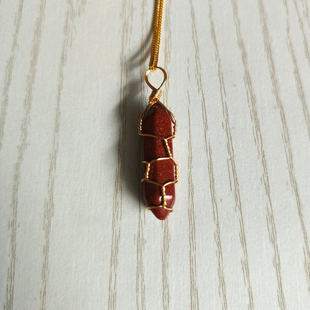 Natural Stone Pendant Necklace