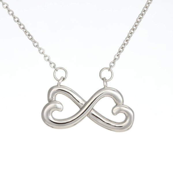 CARD#113 Seniors 2021 18K White Gold Plated Infinity Heart Necklace